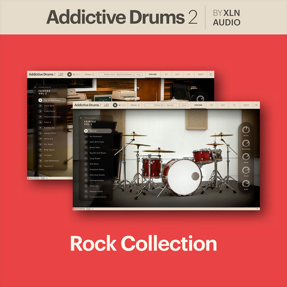 XLN Audio Addictive Drums 2 Rock Collection • PluginFox