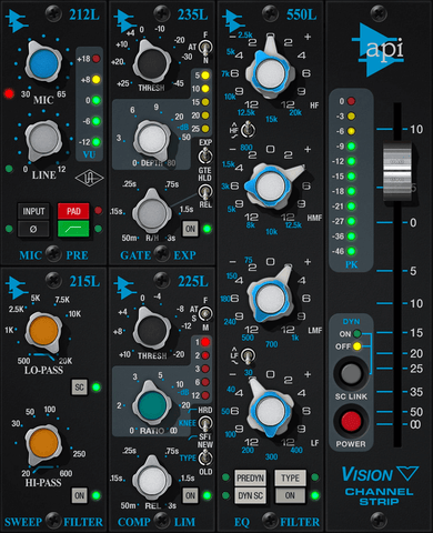 Universal Audio API Vision Channel Strip Collection