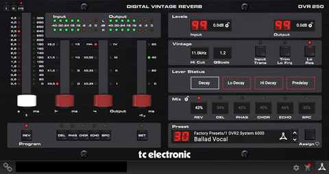 TC Electronic DVR 250 Digital Vintage Reverb