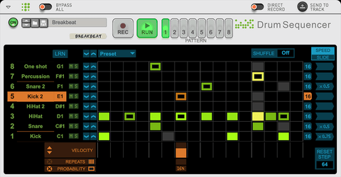 Reason Studios Drum Sequencer