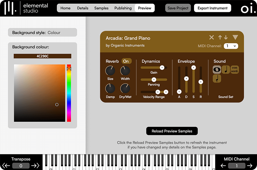 Organic Instruments Elemental Studio (1-Year Subscription)