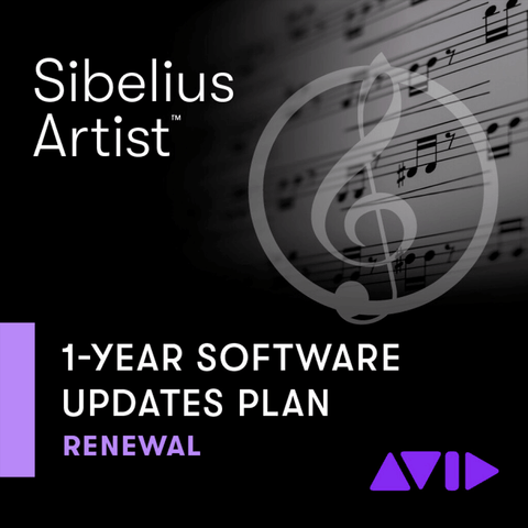 AVID Sibelius Artist 1-Year Update + Support Plan Renewal