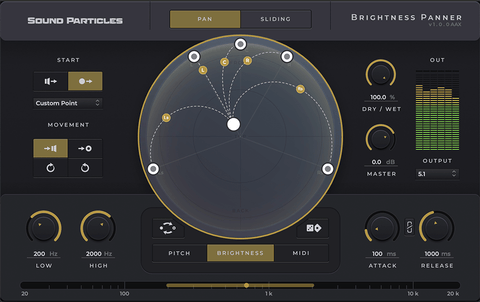 Sound Particles Brightness Panner