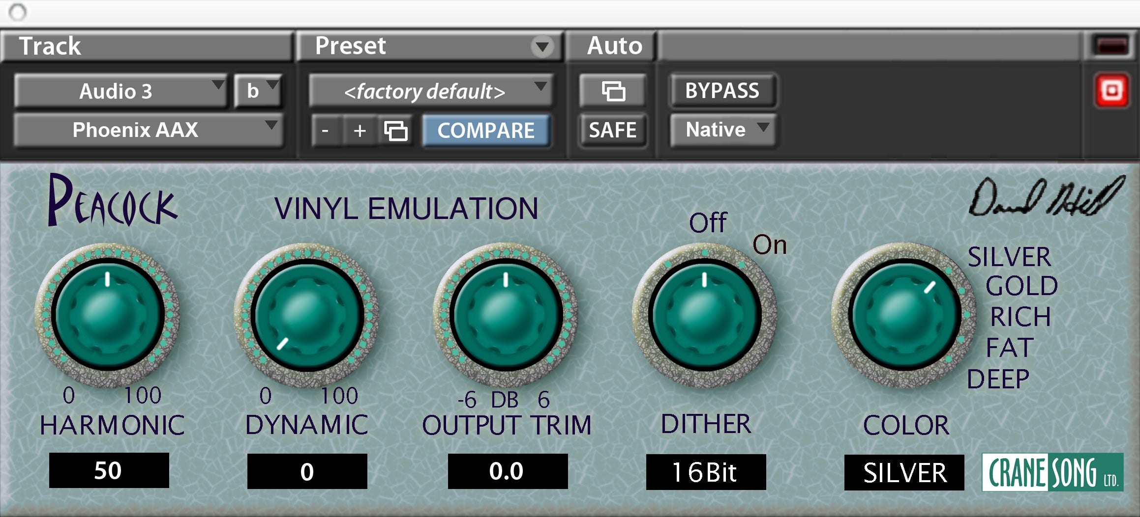 Crane Song Peacock Plugins PluginFox