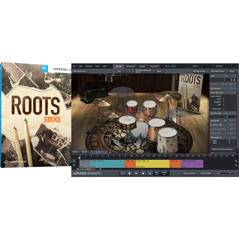 Toontrack SDX: Roots - Sticks - PluginFox
