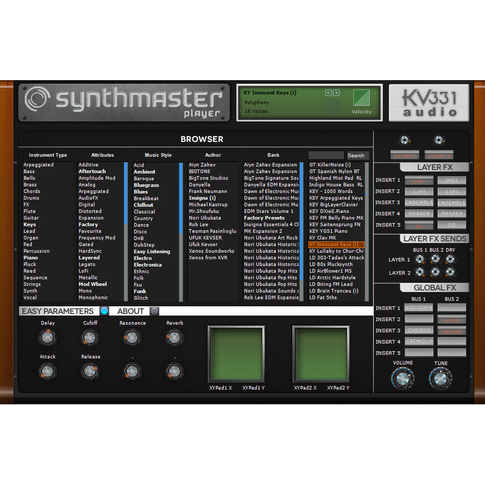 KV331 Audio Synthmaster Player Virtual Instruments PluginFox
