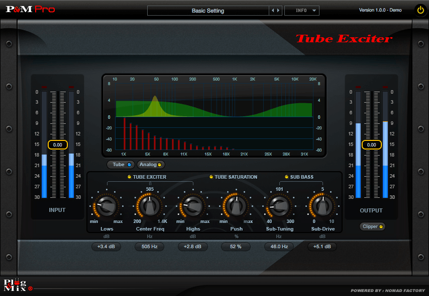 Plug and Mix Tube Exciter