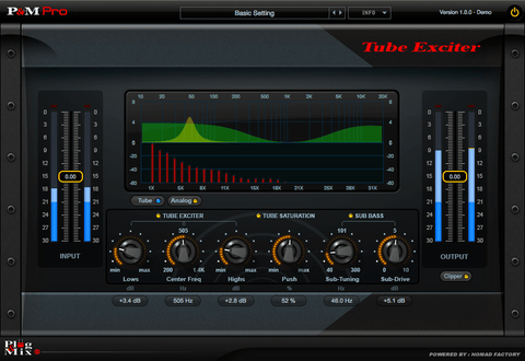 Plug and Mix Tube Exciter