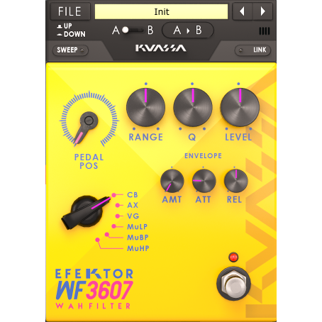 Kuassa Efektor WF3607 Wah Filter Plugins PluginFox