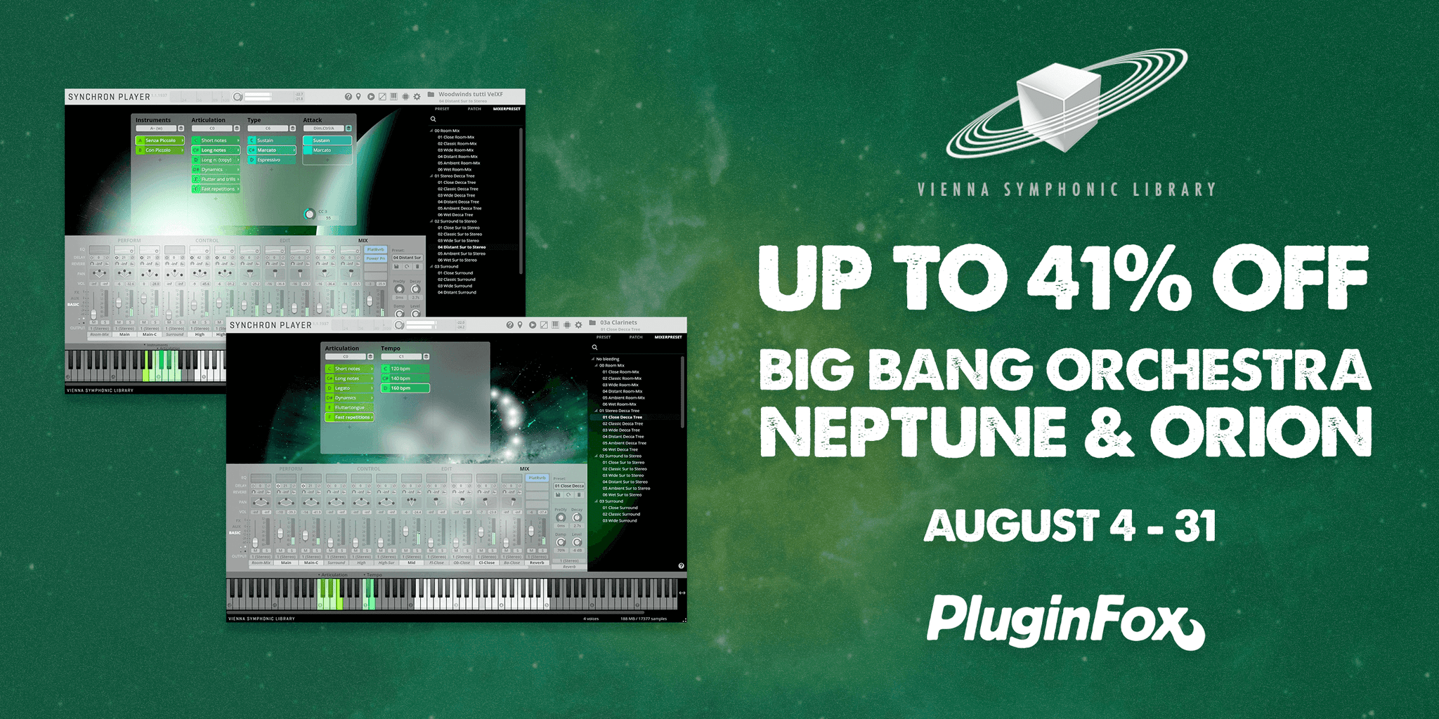 VSL Big Bang Orchestra Neptune & Orion Sale - August 4-31