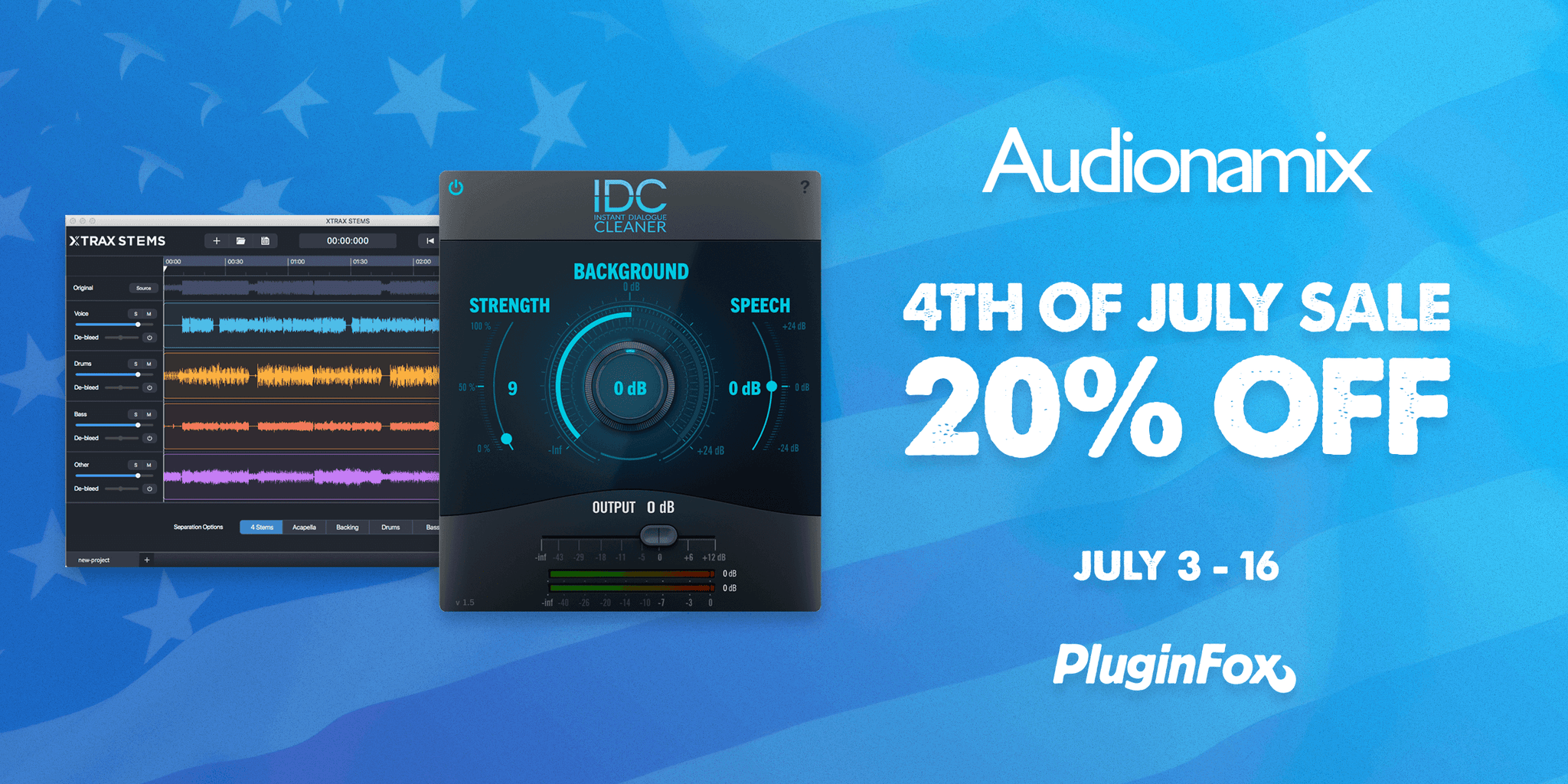 Audionamix 4th of July Sale - July 3-16