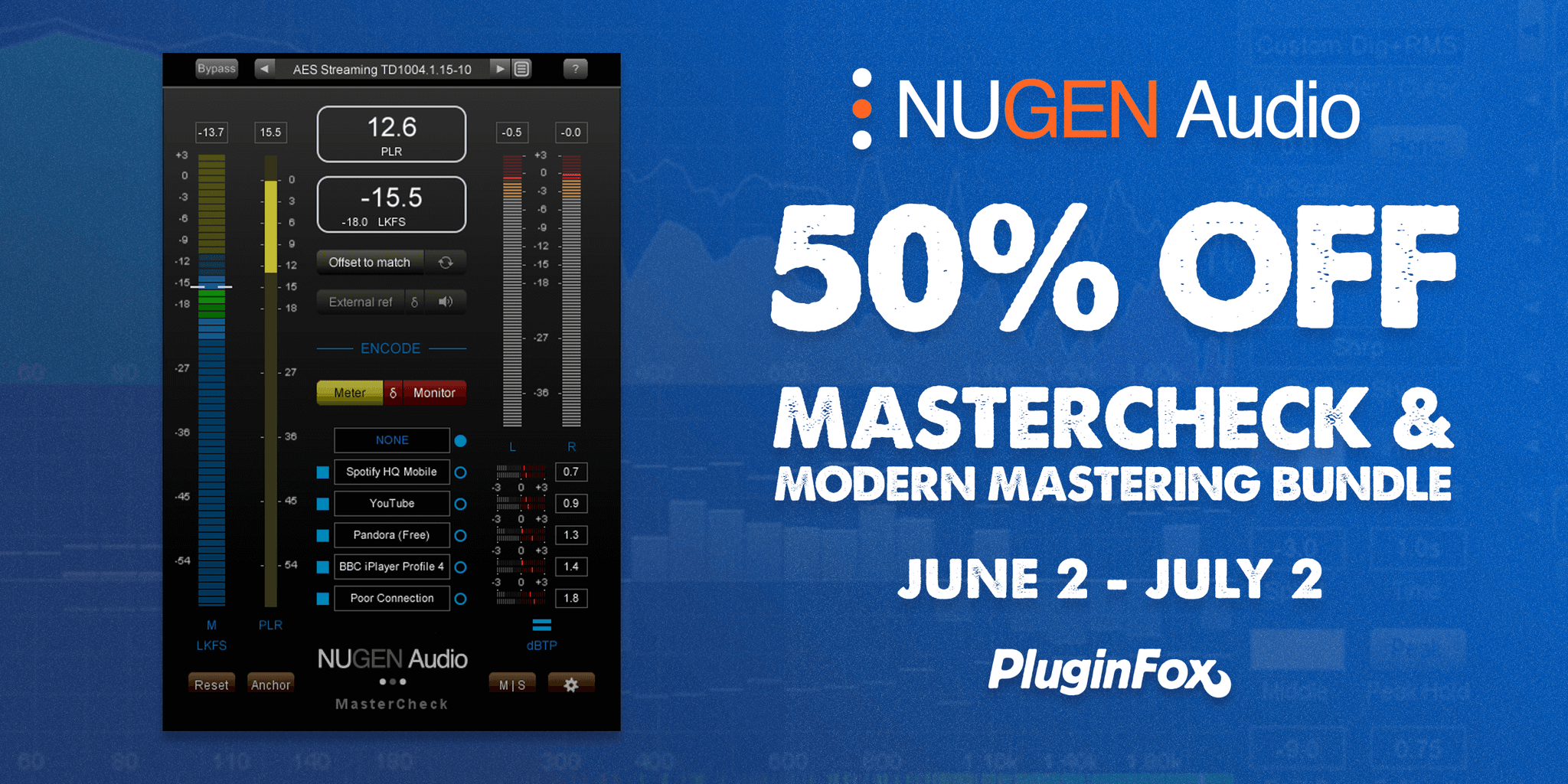 Nugen Audio Mastering Sale June 2 - July 2