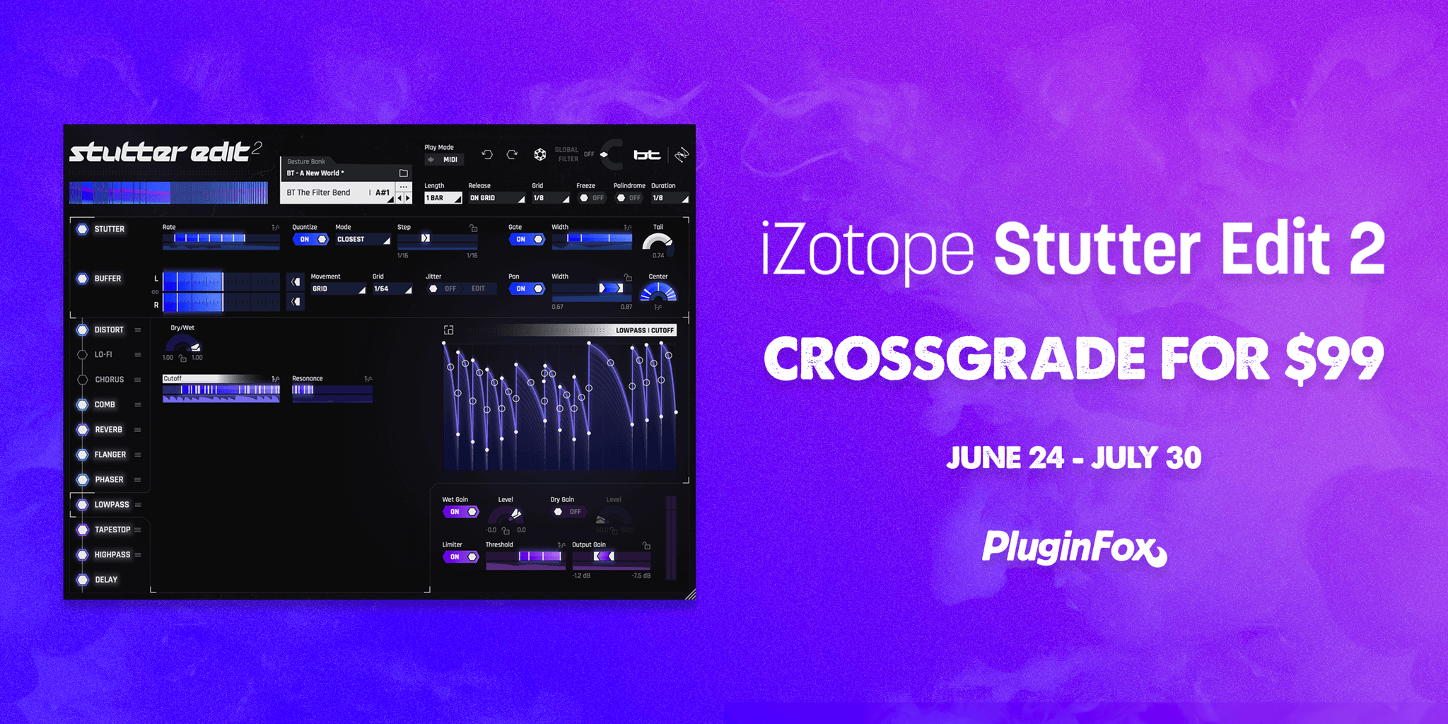 iZotope Stutter Edit 2 Launch Sale - June 24 - July 30