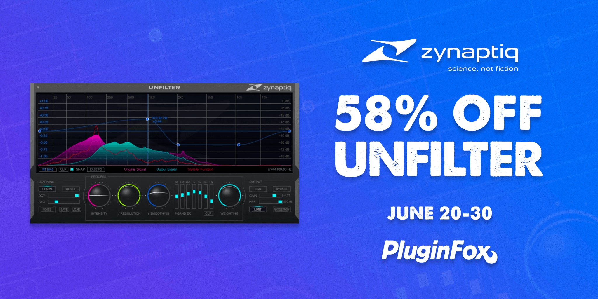 Zynaptiq Unfilter Flash Sale - June 20-30