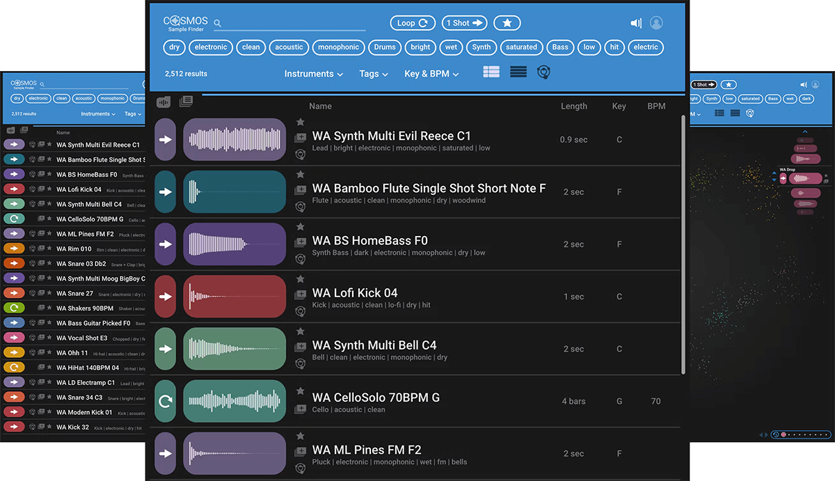 Waves COSMOS Sample Finder