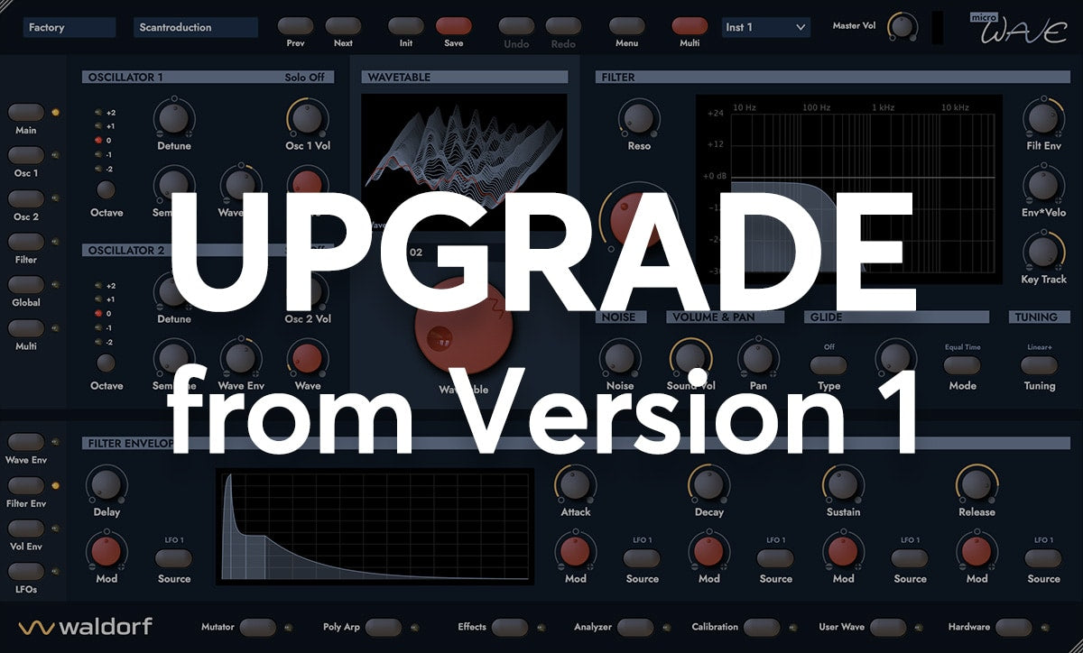 Waldorf Microwave 1 Version 2 - Upgrade from V1