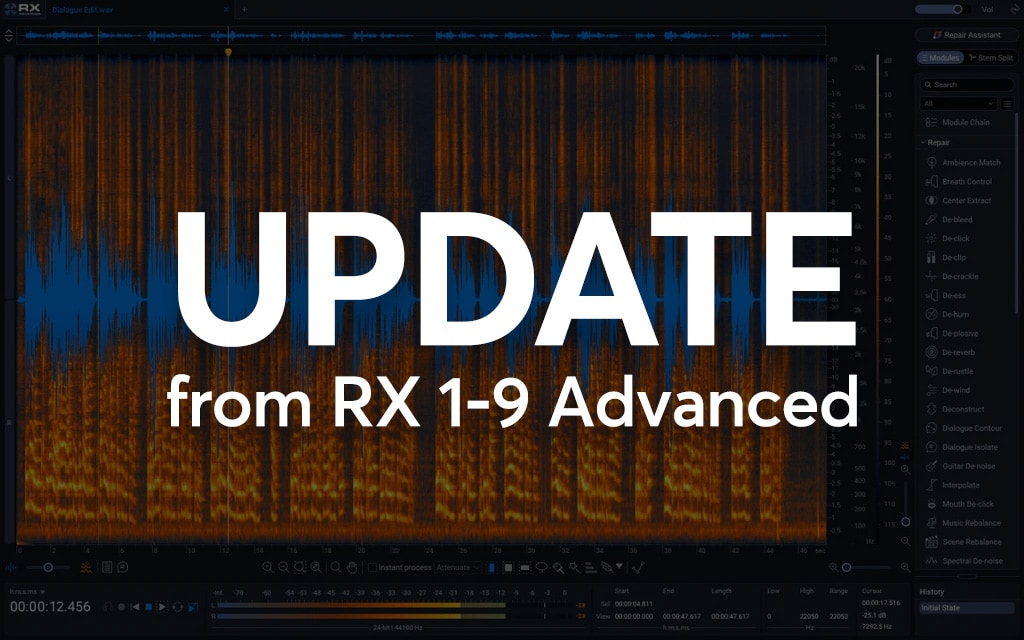 iZotope RX12 Advanced - Update from RX 1-9 Advanced