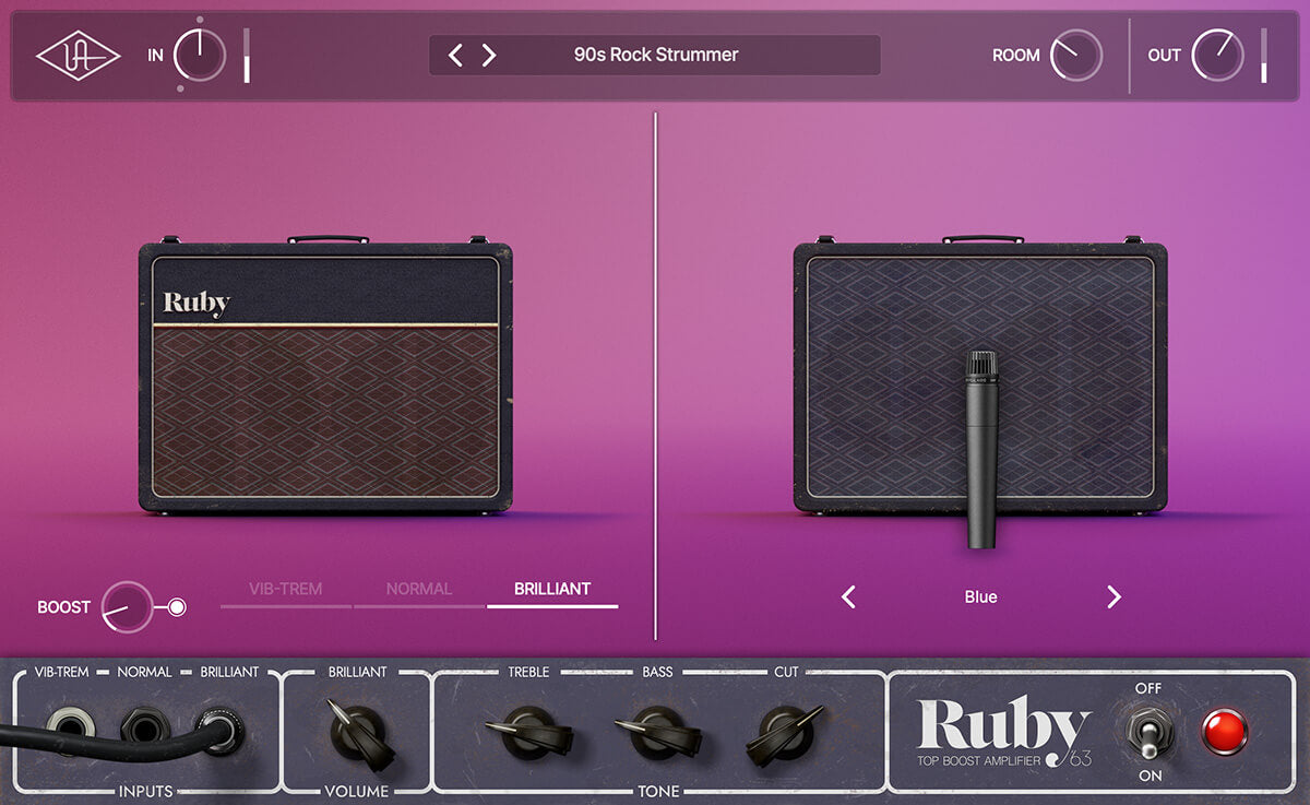 ua ruby pedal UAD Ruby '63 Top Boost Amplifier