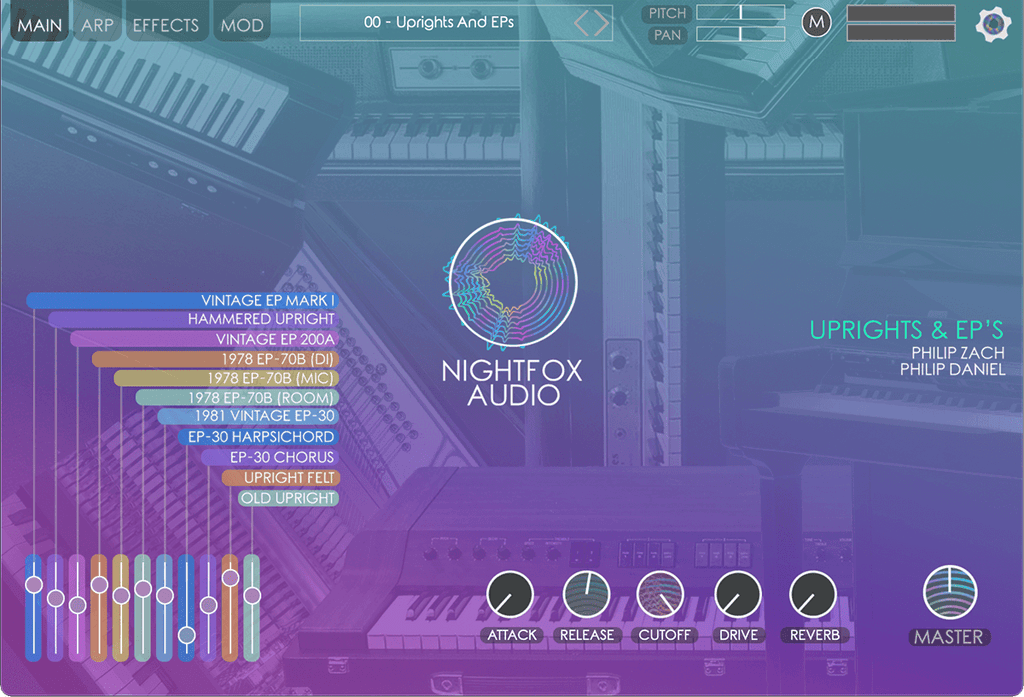 Nightfox Audio Uprights and EPs - PluginFox