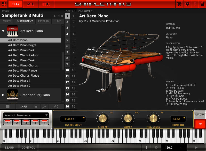 IK Multimedia Art Deco Piano Virtual Instruments PluginFox