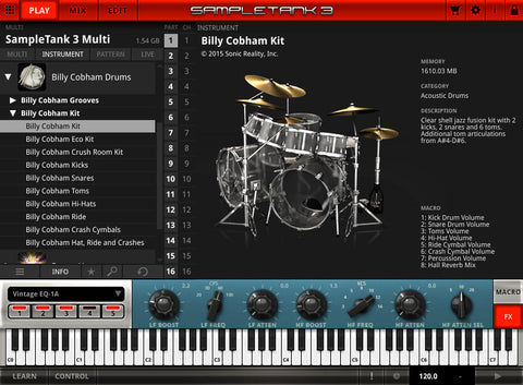 IK Multimedia Billy Cobham Drums Virtual Instruments PluginFox