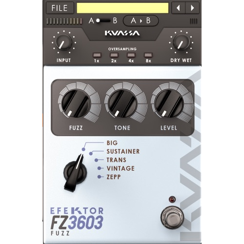 fuzz pedal plugin Kuassa Efektor FZ3603 Fuzz