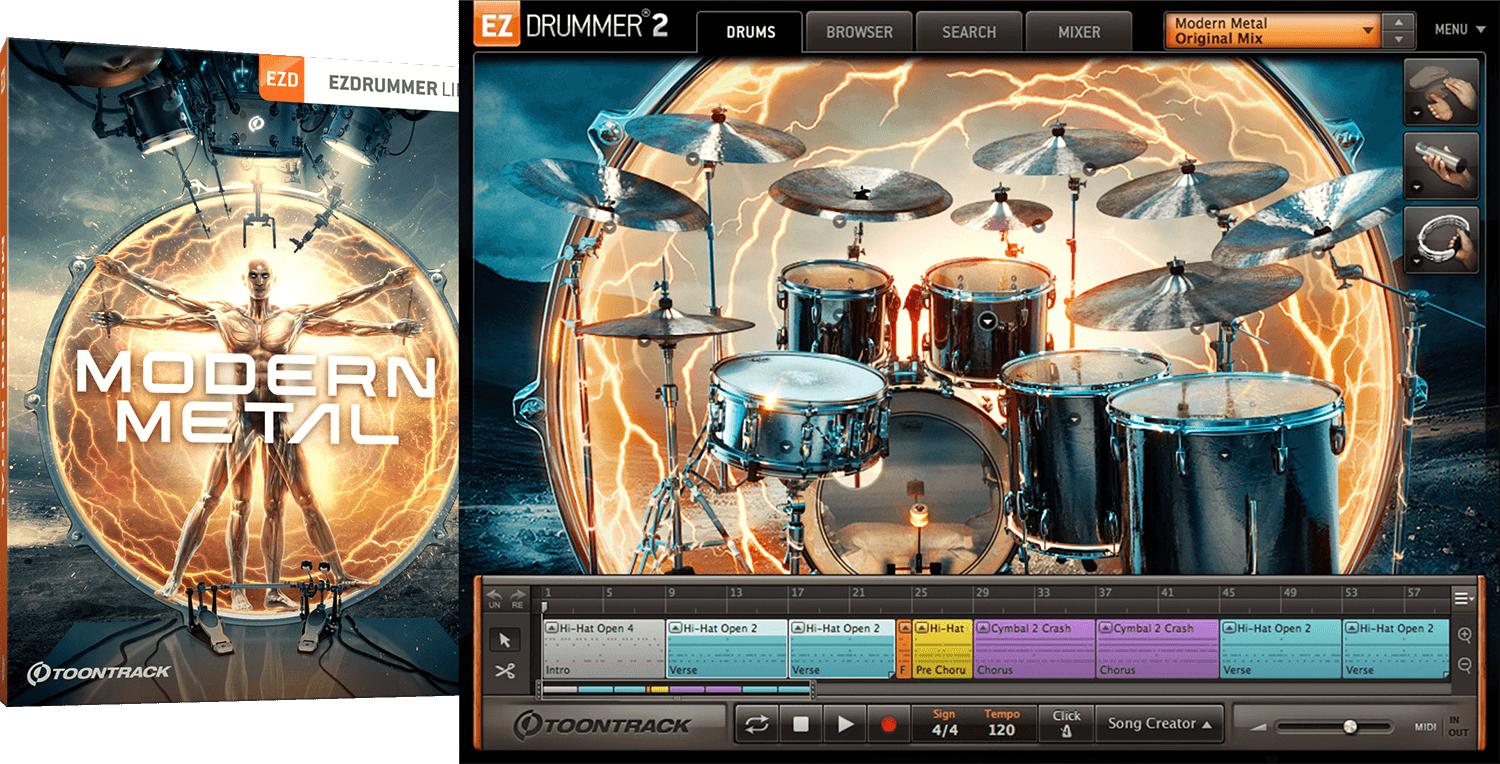 Ezdrummer 2 metal top machine