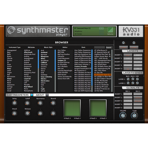 KV331 Audio Synthmaster Player Virtual Instruments PluginFox